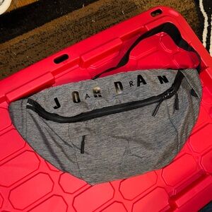 Jordan Black and Gray Men's Shoulder  Bag